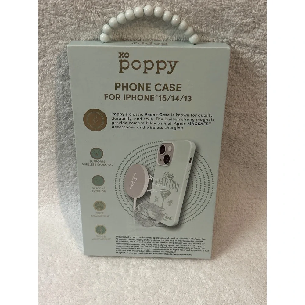 XO Poppy Dirty Martini iPhone 15/14/13 MagSafe Compatible Phone Case